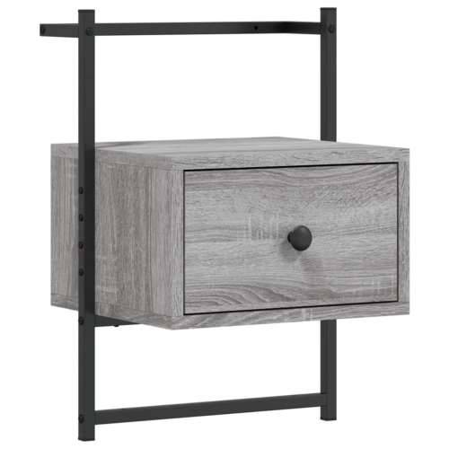 Noćni ormarić zidni boja hrasta 35x30x51 cm konstruirano drvo - Sivi hrast sonoma 1 Cijena