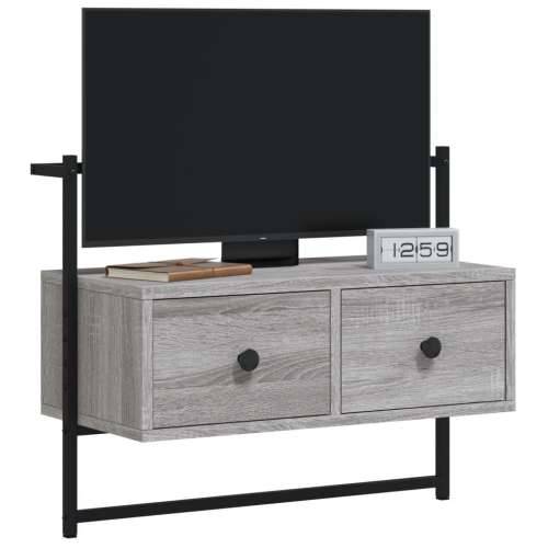 TV ormarić zidni boja hrasta 60,5x30x51 cm konstruirano drvo - Sivi hrast sonoma 1 60.5 cm Cijena