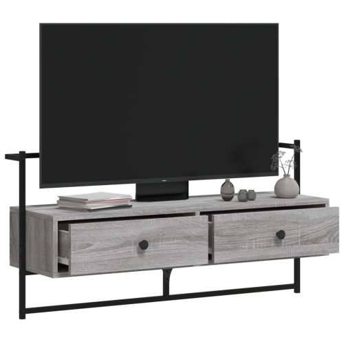 TV ormarić zidni boja hrasta 100,5x30x51 cm konstruirano drvo - Sivi hrast sonoma 1 100.5 cm Cijena