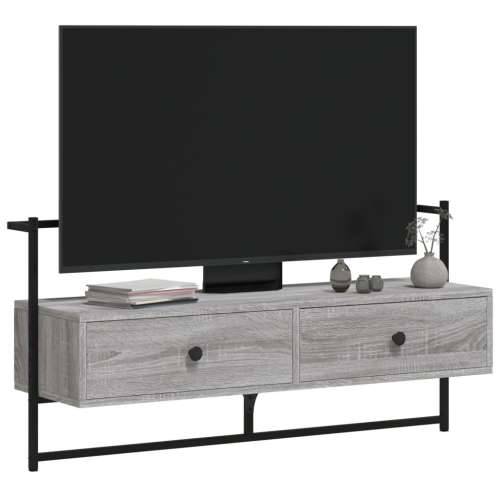 TV ormarić zidni boja hrasta 100,5x30x51 cm konstruirano drvo - Sivi hrast sonoma 1 100.5 cm Cijena