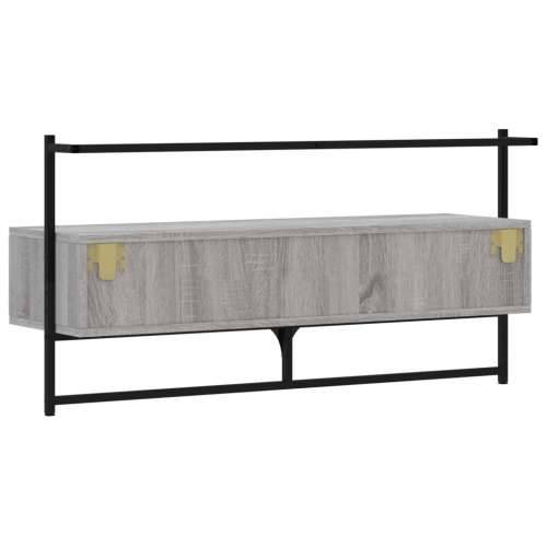 TV ormarić zidni boja hrasta 100,5x30x51 cm konstruirano drvo - Sivi hrast sonoma 1 100.5 cm Cijena