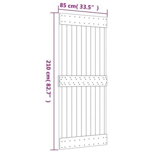 Klizna vrata s priborom za montažu 85 x 210 cm masivna borovina Cijena