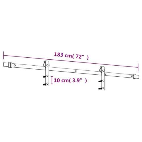 Klizna vrata s priborom za montažu 85 x 210 cm masivna borovina Cijena