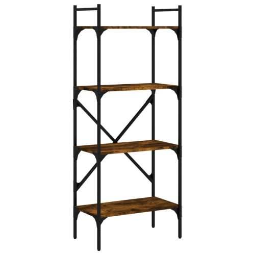 Regal za knjige 4 razine boja hrasta 56x31,5x138,5 cm drveni - Dimljeni hrast 1 138.5 cm Cijena