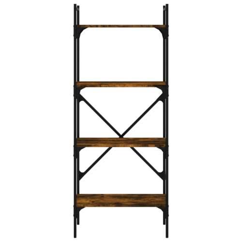 Regal za knjige 4 razine boja hrasta 56x31,5x138,5 cm drveni - Dimljeni hrast 1 138.5 cm Cijena
