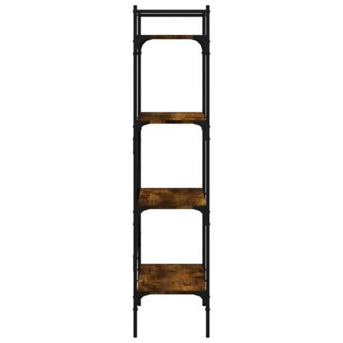 Regal za knjige 4 razine boja hrasta 56x31,5x138,5 cm drveni - Dimljeni hrast 1 138.5 cm Cijena