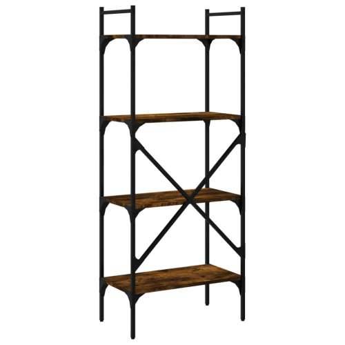Regal za knjige 4 razine boja hrasta 56x31,5x138,5 cm drveni - Dimljeni hrast 1 138.5 cm Cijena