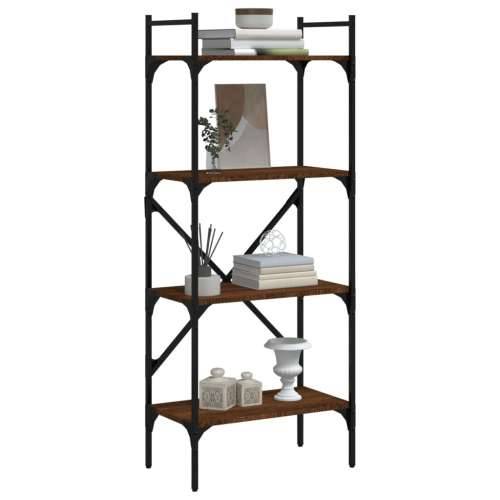 Regal za knjige 4 razine boja hrasta 56x31,5x138,5 cm drveni - Smeđi hrast 1 138.5 cm Cijena