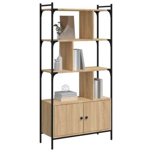 Regal za knjige s vratima boja hrasta 76,5x30x154,5 cm drveni - sonoma hrast 1 76.5 cm Cijena