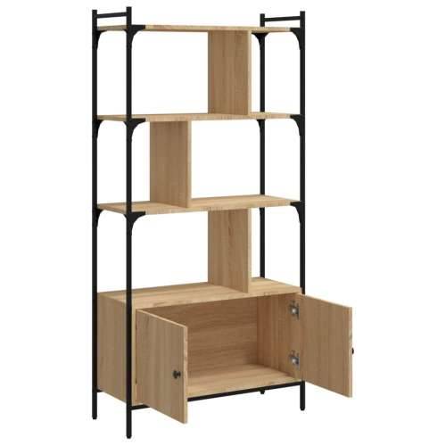 Regal za knjige s vratima boja hrasta 76,5x30x154,5 cm drveni - sonoma hrast 1 76.5 cm Cijena