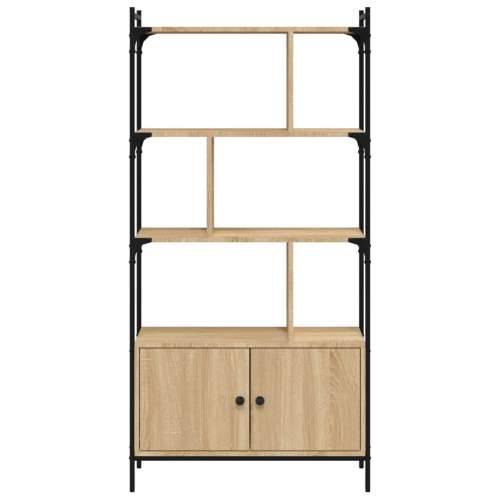 Regal za knjige s vratima boja hrasta 76,5x30x154,5 cm drveni - sonoma hrast 1 76.5 cm Cijena