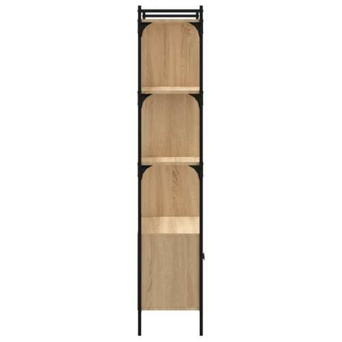Regal za knjige s vratima boja hrasta 76,5x30x154,5 cm drveni - sonoma hrast 1 76.5 cm Cijena