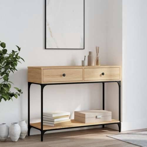 Konzolni stol boja hrasta 100 x 34,5 x 75 cm konstruirano drvo - sonoma hrast 1 100 cm Cijena