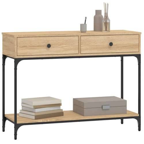 Konzolni stol boja hrasta 100 x 34,5 x 75 cm konstruirano drvo - sonoma hrast 1 100 cm Cijena
