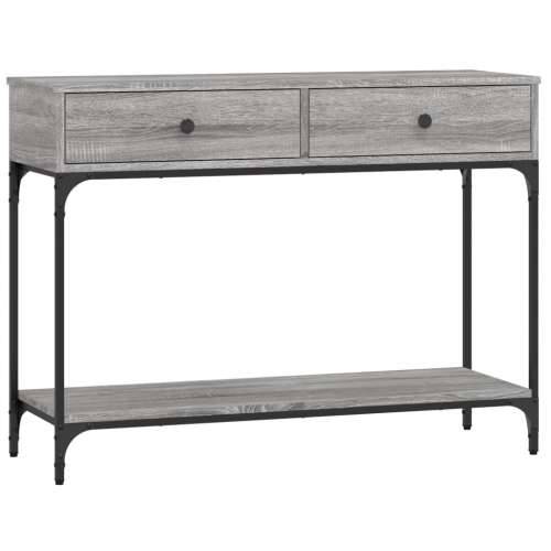 Konzolni stol siva boja hrasta 100x34,5x75 cm konstruirano drvo - Sivi hrast sonoma 1 100 cm Cijena