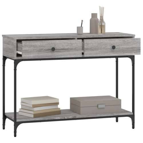 Konzolni stol siva boja hrasta 100x34,5x75 cm konstruirano drvo - Sivi hrast sonoma 1 100 cm Cijena