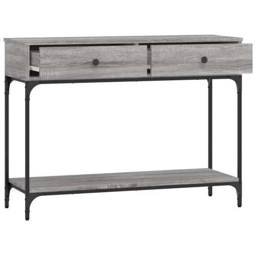 Konzolni stol siva boja hrasta 100x34,5x75 cm konstruirano drvo - Sivi hrast sonoma 1 100 cm Cijena