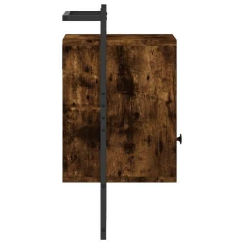 Noćni ormarići zidni 2 kom boja hrasta 40 x 30 x 61 cm drveni - Dimljeni hrast 2 Cijena