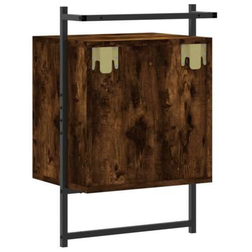 Noćni ormarići zidni 2 kom boja hrasta 40 x 30 x 61 cm drveni - Dimljeni hrast 2 Cijena