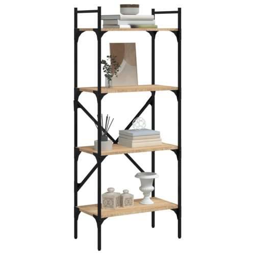 Regal za knjige 4 razine boja hrasta 56x31,5x138,5 cm drveni - sonoma hrast 1 138.5 cm Cijena