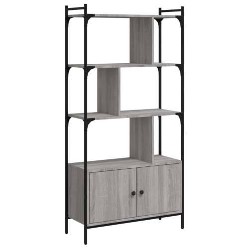 Regal za knjige s vratima boja hrasta 76,5x30x154,5 cm drveni - Sivi hrast sonoma 1 76.5 cm Cijena