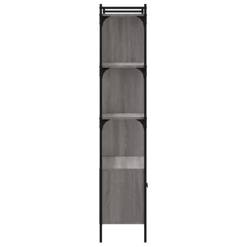 Regal za knjige s vratima boja hrasta 76,5x30x154,5 cm drveni - Sivi hrast sonoma 1 76.5 cm Cijena