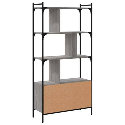 Regal za knjige s vratima boja hrasta 76,5x30x154,5 cm drveni - Sivi hrast sonoma 1 76.5 cm Cijena