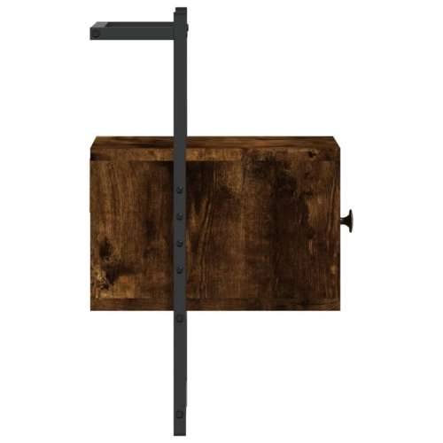Noćni ormarići zidni 2 kom boja hrasta 35 x 30 x 51 cm drveni - Dimljeni hrast 2 Cijena