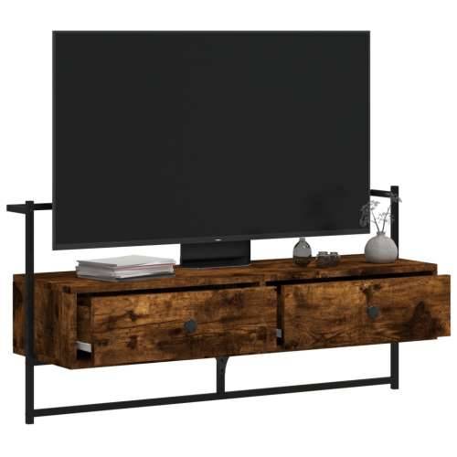 TV ormarić zidni boja hrasta 100,5x30x51 cm konstruirano drvo - Dimljeni hrast 1 100.5 cm Cijena