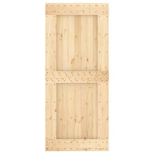 Klizna vrata s priborom za montažu 90 x 210 cm masivna borovina Cijena