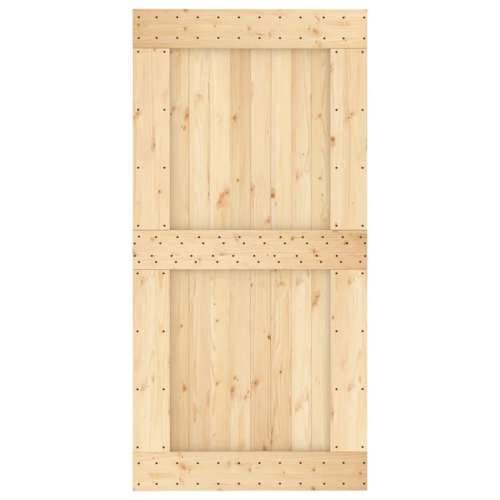 Klizna vrata s priborom za montažu 100x210 cm masivna borovina Cijena