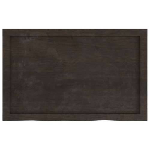 Stolna ploča tamnosmeđa 80x50x(2-6) cm obrađena masivna hrast - Tamno smeđa 80 x 50 x 6 cm 1 Cijena