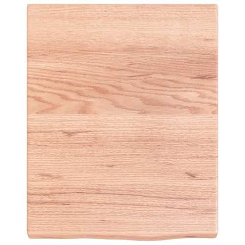 Zidna polica svjetlosmeđa 40x50x(2-4) cm obrađena hrastovina - Svjetlosmeđa 40 x 50 x 4 cm 1 Cijena