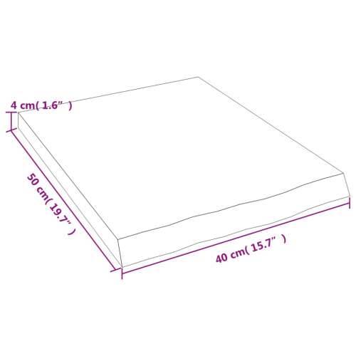 Zidna polica svjetlosmeđa 40x50x(2-4) cm obrađena hrastovina - Svjetlosmeđa 40 x 50 x 4 cm 1 Cijena