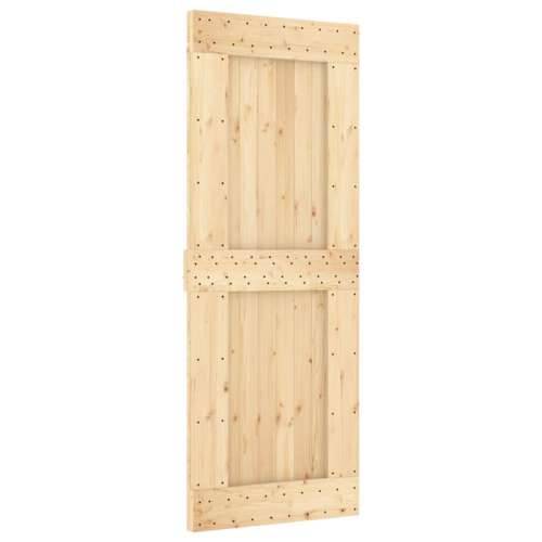 Klizna vrata s priborom za montažu 80 x 210 cm masivna borovina Cijena
