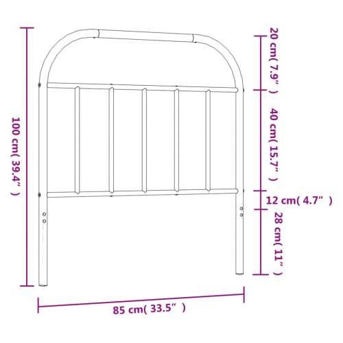 Metalno uzglavlje bijelo 80 cm Bijela 80 cm 1 Cijena