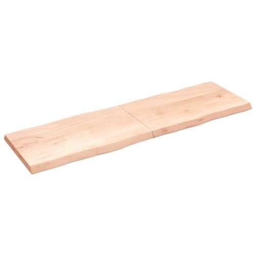 Stolna ploča 200x60x(2-6) cm od hrastovine sa živim rubom - Prirodna 200 x 60 x 6 cm 1 Cijena