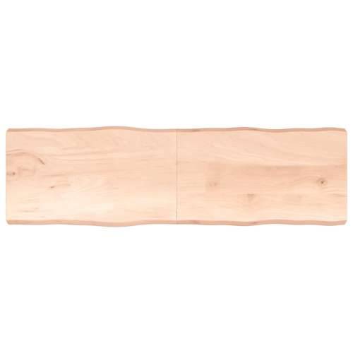 Stolna ploča 200x60x(2-6) cm od hrastovine sa živim rubom - Prirodna 200 x 60 x 6 cm 1 Cijena