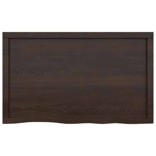 Kupaonska radna ploča tamnosmeđa 100x60x(2-4) cm tretirano drvo - Tamno smeđa 100 x 60 x 4 cm Cijena