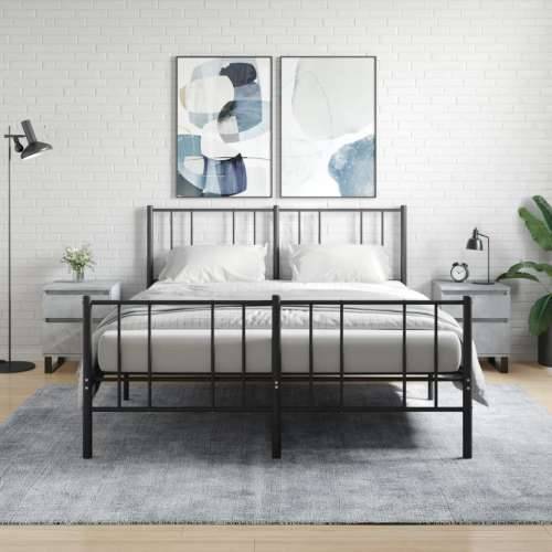 Noćni ormarići 2 kom boja betona 40x35x50 cm konstruirano drvo - Beton siva 2 Cijena