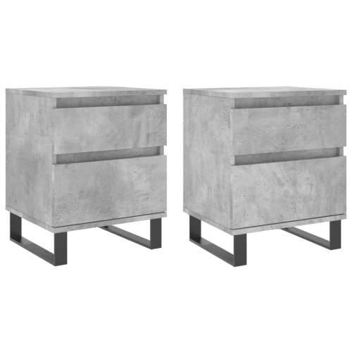 Noćni ormarići 2 kom boja betona 40x35x50 cm konstruirano drvo - Beton siva 2 Cijena