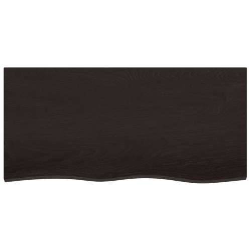 Kupaonska radna ploča tamnosmeđa 100x50x(2-4) cm tretirano drvo - Tamno smeđa 100 x 50 x 4 cm Cijena