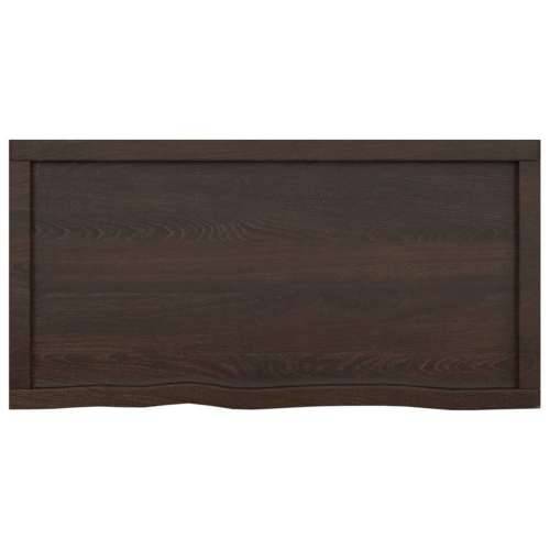 Kupaonska radna ploča tamnosmeđa 100x50x(2-4) cm tretirano drvo - Tamno smeđa 100 x 50 x 4 cm Cijena