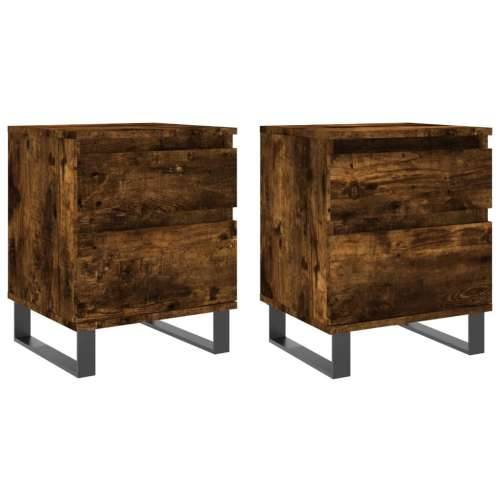 Noćni ormarići 2 kom boja hrasta 40x35x50 cm konstruirano drvo - Dimljeni hrast 2 Cijena