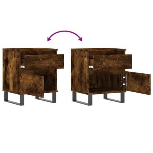 Noćni ormarići 2 kom boja hrasta 40x35x50 cm konstruirano drvo - Dimljeni hrast 2 Cijena