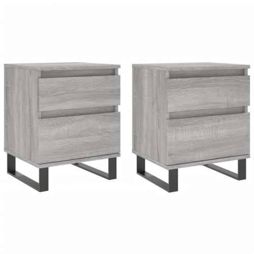 Noćni ormarići 2 kom boja hrasta 40x35x50 cm konstruirano drvo - Sivi hrast sonoma 2 Cijena