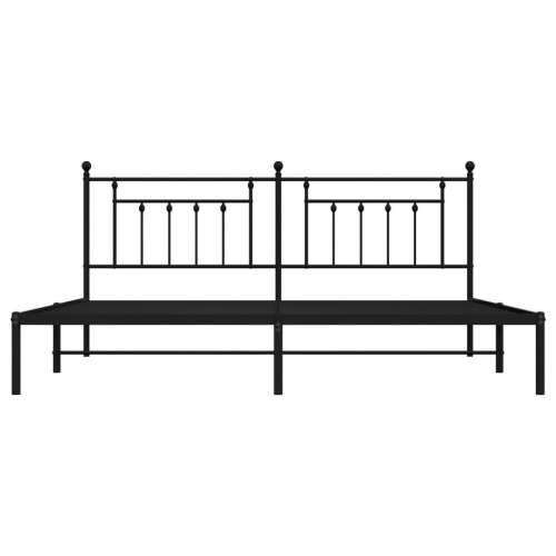 Metalni okvir za krevet s uzglavljem crni 193x203 cm - Crna 193 x 203 cm s uzglavljem Cijena