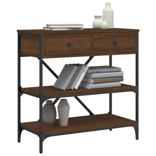 Konzolni stol smeđa boja hrasta 75x34,5x75 cm konstruirano drvo - Smeđi hrast 1 75 cm Cijena