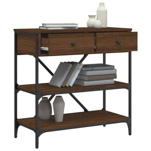 Konzolni stol smeđa boja hrasta 75x34,5x75 cm konstruirano drvo - Smeđi hrast 1 75 cm Cijena