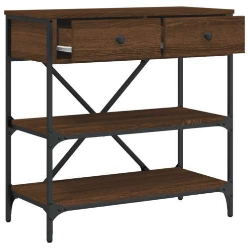 Konzolni stol smeđa boja hrasta 75x34,5x75 cm konstruirano drvo - Smeđi hrast 1 75 cm Cijena